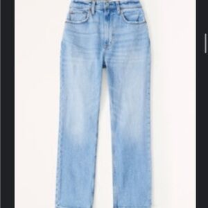 Abercrombie & Fitch Curve Love Ultra High Rise Ankle Straight Jeans